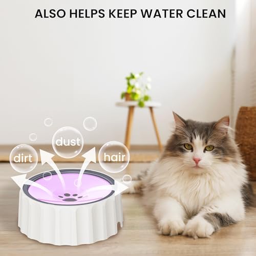 Dog Small Animals Water Bowl No Spill 70oz/2L Large Capacity Dispenser Non Slip No Splash Small Animals Bowl Pet Slow Feeder No Drip Dog Water Bowl on Vehicle for Dogs and Cats - Pink - Image 5