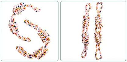 PawfectPals Indestructible Tough Twisted Dog Chew Rope Toy Teething and Tug of War for Large Dogs (Double Grip Loops and Knots)