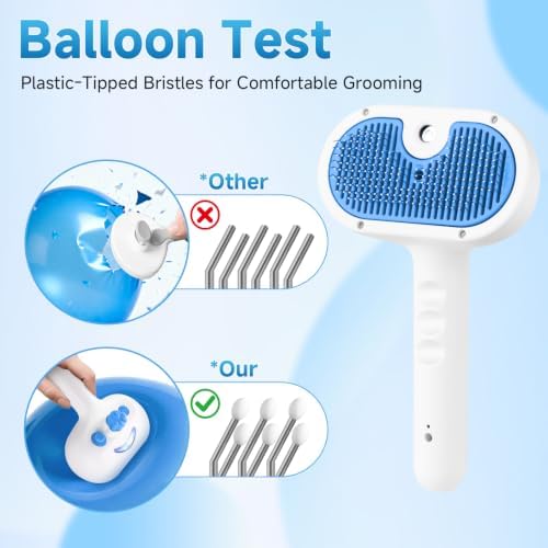 Pet Steam Brush for Dogs & Cats, 3-in-1 Shedding Grooming Tool - Image 3