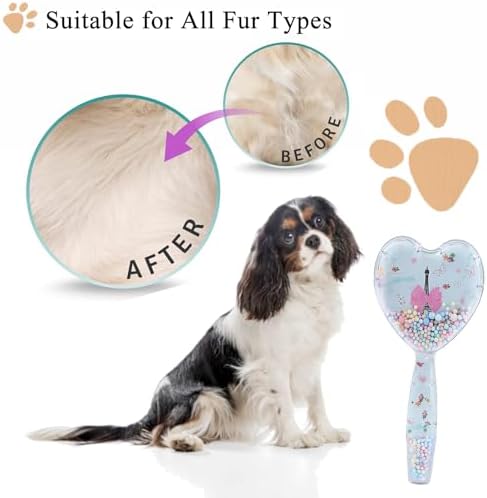 Small Soft Dog Grooming Brush, Pet Massage Hair Brush - Sky Blue - Image 5