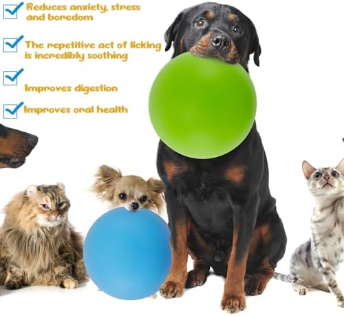 Patelai 4 Pcs Dog Enrichment Lick Bowls, Interactive Dog Slow Licking Feeder Bowl, Boredom Anxiety Eliminate, Mat Wobble Silicone Freeze Feeder for Pet Oral Health for Calming Toy, 4 Colors - Image 6