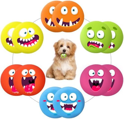 Hungdao 12 Pcs Squeaky Dog Toys, Small Dog Ball Bulk, Rubber Latex, Novelty by Hungdao
