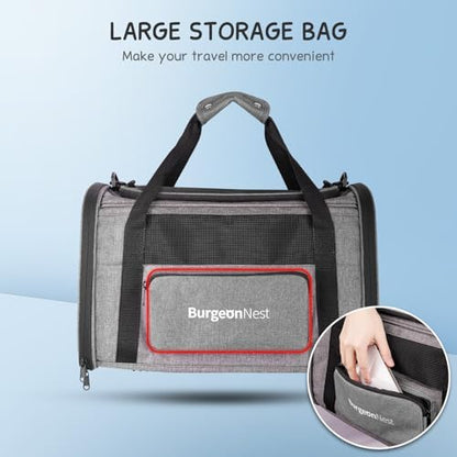 BurgeonNest Cat Carrier up to 20 Lbs, Portable Top Load Pet Travel Bag - Image 5