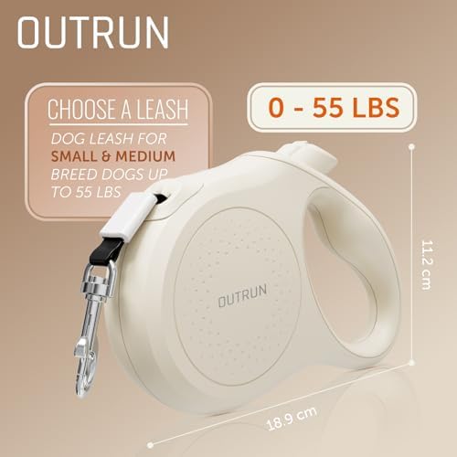 OUTRUN Retractable Dog Leash 16 FT Tape, up to 55 lb, No Tangle - Image 3