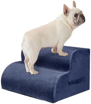 PAWSCRAT 2-Step Pet Stairs for High Beds & Sofas, 11.8''H Dog Stairs, Blue by PAWSCRAT