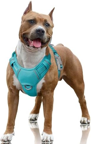 BARKBAY Dog Harness for Large Dogs No Pull Dog Vest ID Tag Pocket by BARKBAY