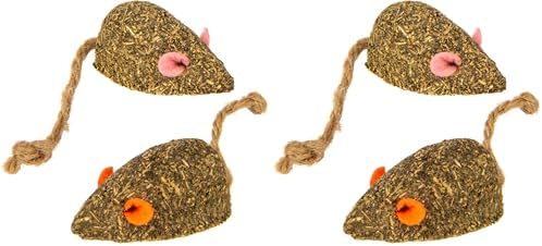 SmartyKat Instincts 4-Pack HappyNip Mouser Mayhem Compressed Catnip & Silvervine Cat Toys - Natural, 4-Pack by SmartyKat