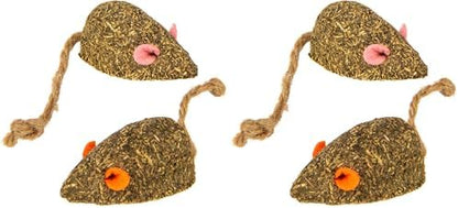 SmartyKat Instincts 4-Pack HappyNip Mouser Mayhem Compressed Catnip & Silvervine Cat Toys - Natural, 4-Pack by SmartyKat