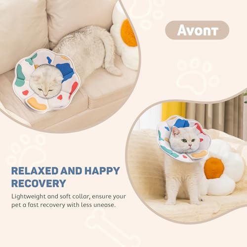 Avont Cat Cone L Adjustable Soft E-Collar, Cow - Image 3