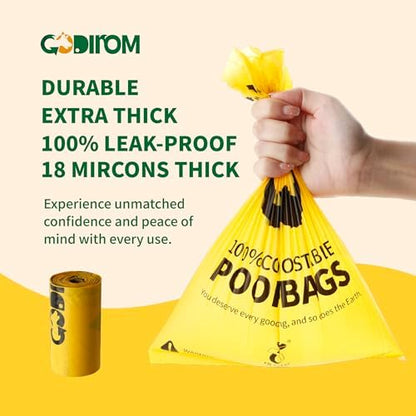Certified Home Compostable Dog Poop Bags, 270 Extra Thick Bags (18 Rolls) - Image 4