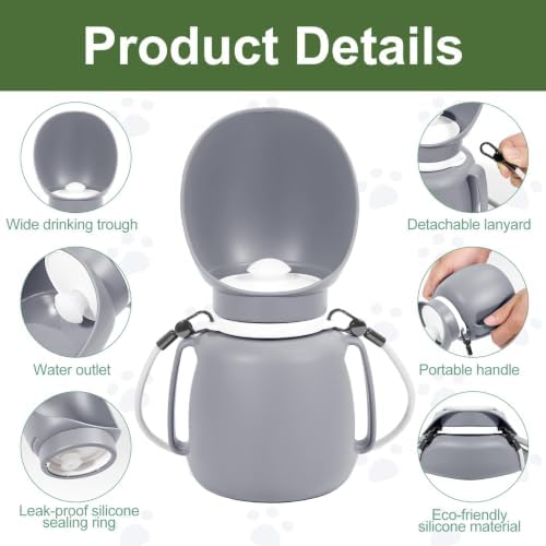 Portable Dog Water Bottle, 27OZ Foldable Dog Travel Water Bottle Leakproof - Image 4
