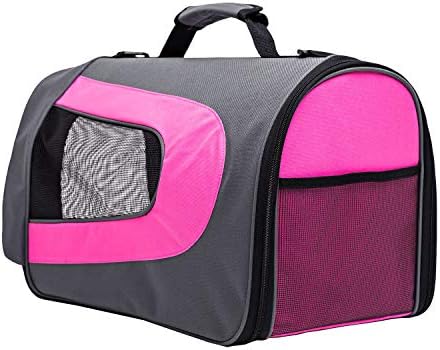 Pawer 18” x 11”x 11” Soft-Sided Foldable Airline Approved Pet Carrier for Cat, Puppy and Small Dog, Washable 600D Oxford Fabric, with Handle and Strap for Carry, Multiple Colors Available - Image 6