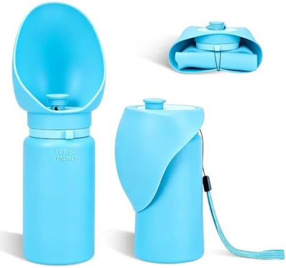 Dog Water Bottle, Silicone Foldable Pet Water Bottle, 550ml (18.6oz), Grey by Unknown