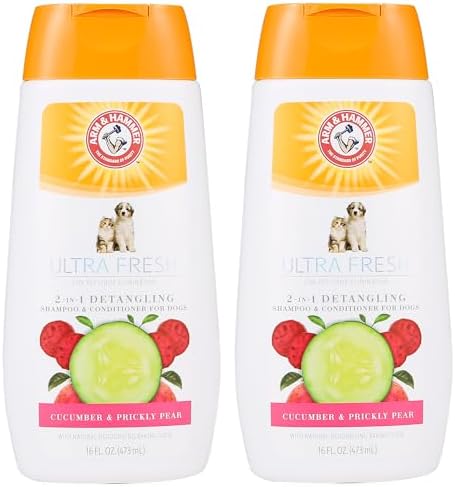 Arm & Hammer Detangling Dog Shampoo, Cucumber Prickly Pear, 16 Fl Oz, 2-Pk by ArmHammer