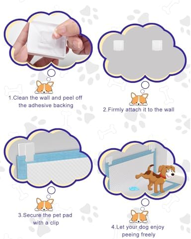 CAPHONT 4 Pcs Dog Pee Pad Holder Cilps for Indoor Potty Training White - Image 4