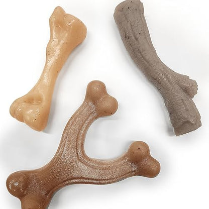 Nylabone Strong Chew Gourmet Style Dog Chew Toy Bundle, Small, 3 Count by Nylabone