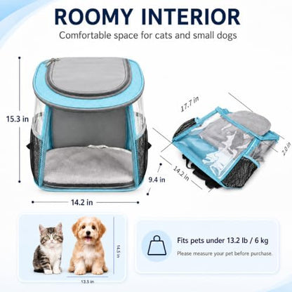 Pet Backpack Carrier for Cats and Small Dogs, Under 13.2 lbs - Image 4