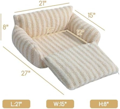 Hollypet Cat Bed Small Dog Orthopedic Couch Beds for Pets up to 13 lbs - Image 3