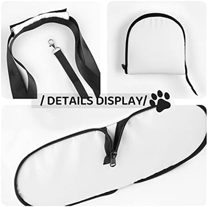 Dog Purse Carrier with Safety Hook - Foldable & Hands-Free Dog Cat Carrier Bag for Subway, Travel, Shopping up to 20lbs,Heart Pattern - Image 7