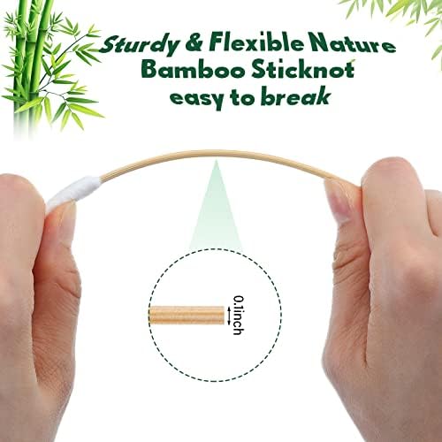 Nuogo 300 Pieces Cotton Buds for Dogs and Cats Pet Cotton Ear Buds Swabs Long Swab Dog Ear Drops with Wood Handle for Dog Care Cleaning,4.7 Inches - Image 4