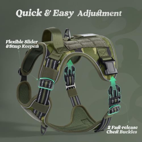 rabbitgoo Tactical Dog Harness Medium Sized, No Pull Service Pet Vest - Image 2