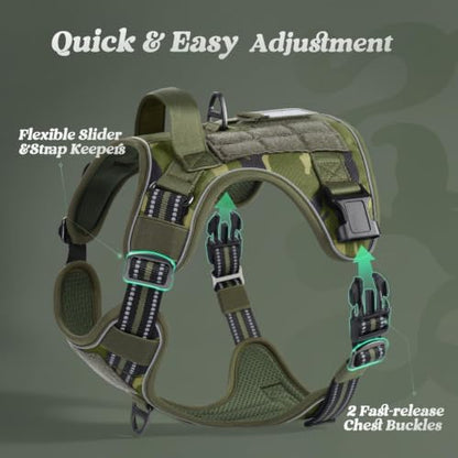 rabbitgoo Tactical Dog Harness Medium Sized, No Pull Service Pet Vest - Image 2