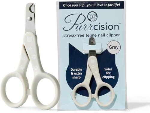 Necoichi Purrcision Stainless Steel Cat Nail Clipper, Made in Japan (Gray) by NECOICHI