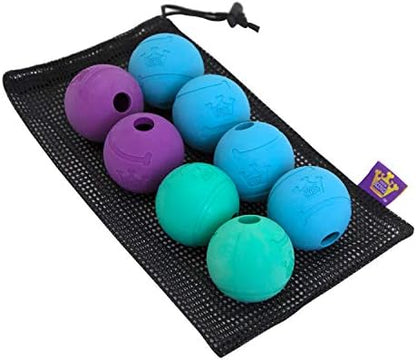 Chew King Fetch Balls Extremely Durable Natural Rubber Toy 2.5 inch, 8-pack (CM-0264-CS01) by ChewKing
