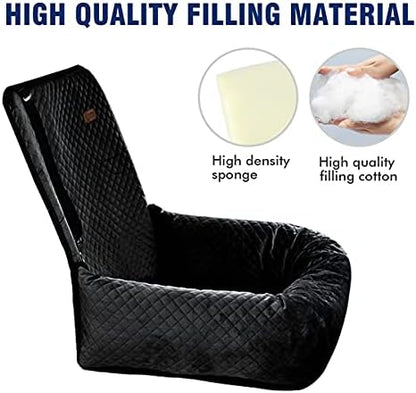 Dog Car Seat Pet Booster Seat Pet Travel Safety Car Seat,The Dog seat Made of Materials is Safe and Comfortable, and can be Disassembled for Easy Cleaning (Black) - Image 3