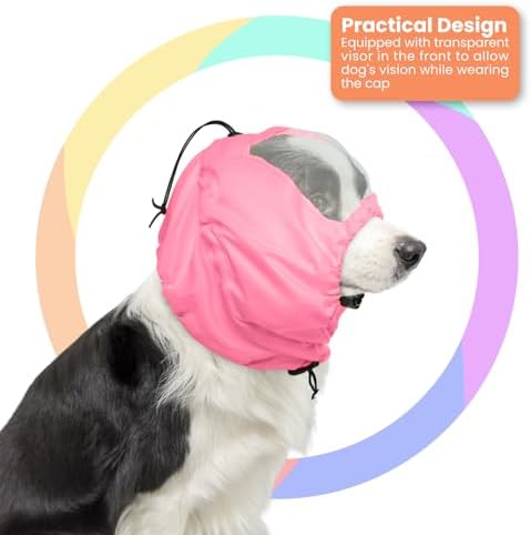 Nanaki Adjustable Shower Caps for Dogs Ears Dog Ear Covers for Bath, Shower Cap Reusable Waterproof Ear Covers for Dogs, Dog Ear Protection for Bath Dog Bath Ear Protection Bathing Grooming Swimming - Image 3