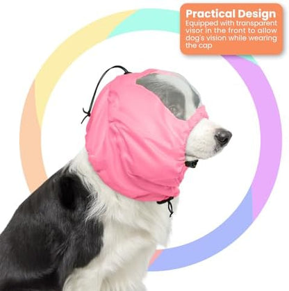 Nanaki Adjustable Shower Caps for Dogs Ears Dog Ear Covers for Bath, Shower Cap Reusable Waterproof Ear Covers for Dogs, Dog Ear Protection for Bath Dog Bath Ear Protection Bathing Grooming Swimming - Image 3