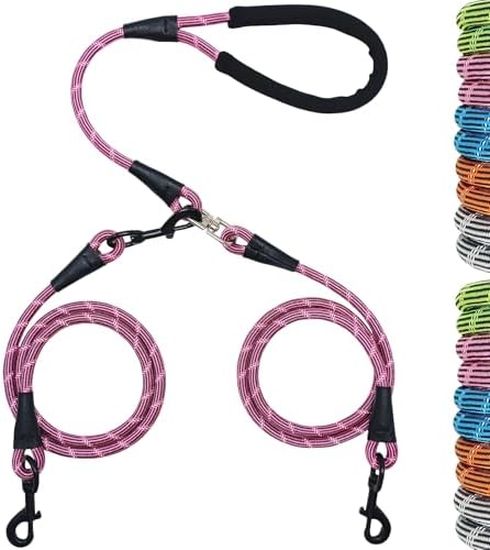 WYuZe 5 FT Double Dog Leash Detachable Rope Dual Leash for Two Dogs by WYuZe