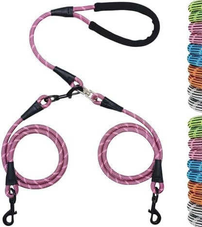 WYuZe 5 FT Double Dog Leash Detachable Rope Dual Leash for Two Dogs by WYuZe