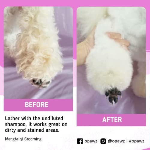 OPAWZ 05 Whitening Purple Shampoo for Dog and Cat, Safely Remove Yellow Stains, with No Bleach, Peroxide and Sulfate, Professional Groomers Recommended Product, 16.9 oz - Image 6