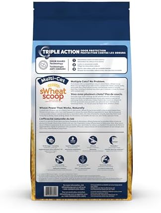 sWheat Scoop Triple Action Natural Wheat Cat Litter Odor Guard Technology, 3X Stronger Clumping, Super Absorbtion, 99.5% Dust Free Performance, 28 Pounds - Image 2