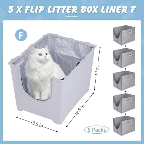 5 Pack Litter Box Liners For Modkat Flip, Reusable, Tear-Resistant - Image 2
