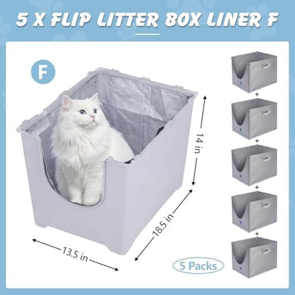 5 Pack Litter Box Liners For Modkat Flip, Reusable, Tear-Resistant - Image 2