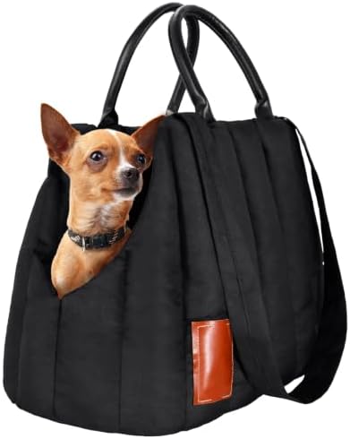 Pet Purse Carrier Tote Bag Stylish Soft-Sided Dog Travel Bag - Image 5