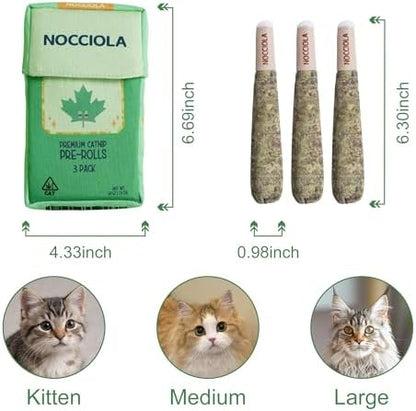 Nocciola 3 Pack Catnip Toys for Cats, Funny Cat Toys Filled with 100% Pure Organic Catnip, Safe Kitten Teething Chew and Kicker Toys - Image 2