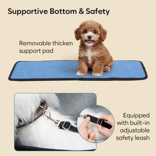 Ownpets XL Cat Dog Purse Carrier, Blue Breathable Mesh, Fits 20lbs - Image 2
