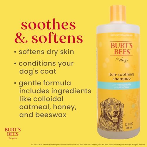 Burt's Bees for Pets Itch Soothing Dog Shampoo, Honeysuckle, 32 Fl Oz, 2-Pk - Image 3