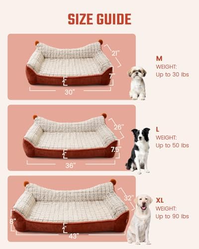 Orthopedic Dog Beds Couch Small Medium Sized Dogs, 30" L - Image 4