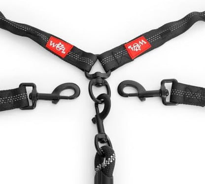 Double Dog Leash, 360° Swivel, No Tangle, Two Dogs, Split Leash, Reflective and Shock-Absorbing Bungee, Padded Handle, Heavy-Duty Rope, Dogs Between 20-175 lbs - Image 7