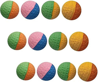 YnFag Foam Balls Soccer Balls Cat Toys for Indoor Cats (12Pcs Two-Color Golf) - Image 7