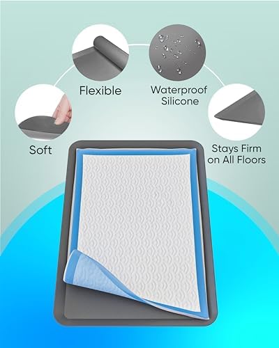Dog Pee Pad Holder - Fits Up to 11.5” x 17” Pee Pad - 1 Pack - Grey - Image 5