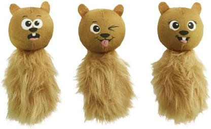 Outward Hound by Nina Ottosson Plush Replacement Chipmunk Toys for Snuffle N' Treat Dog Ball Puzzle - 3 Pack by OutwardHound