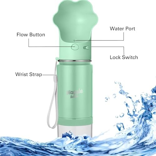 Stainless Steel Dog Travel Water Bottle, Vacuum Insulated Portable Dog Water Dispenser, Drink Cup and Snack Container On The Go, Outdoor Walking, Hiking, Travel (Mint) - Image 4