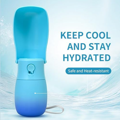 Portable Dog Water Bottle 10oz Blue - Image 2