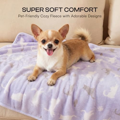 Luciphia Dog Blanket 3 Pack, Soft Cozy Fleece Throw for Puppy Cat,41"x31" - Image 3