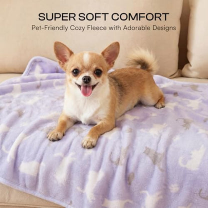 Luciphia Dog Blanket 3 Pack, Soft Cozy Fleece Throw for Puppy Cat,41"x31" - Image 3